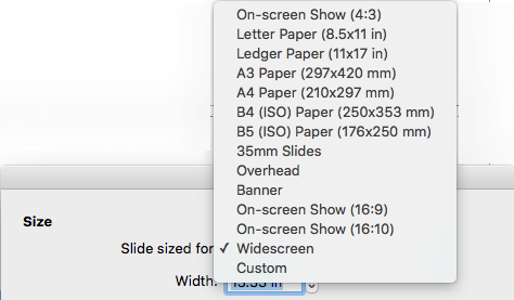 change slide size in powerpoint 2010 for mac